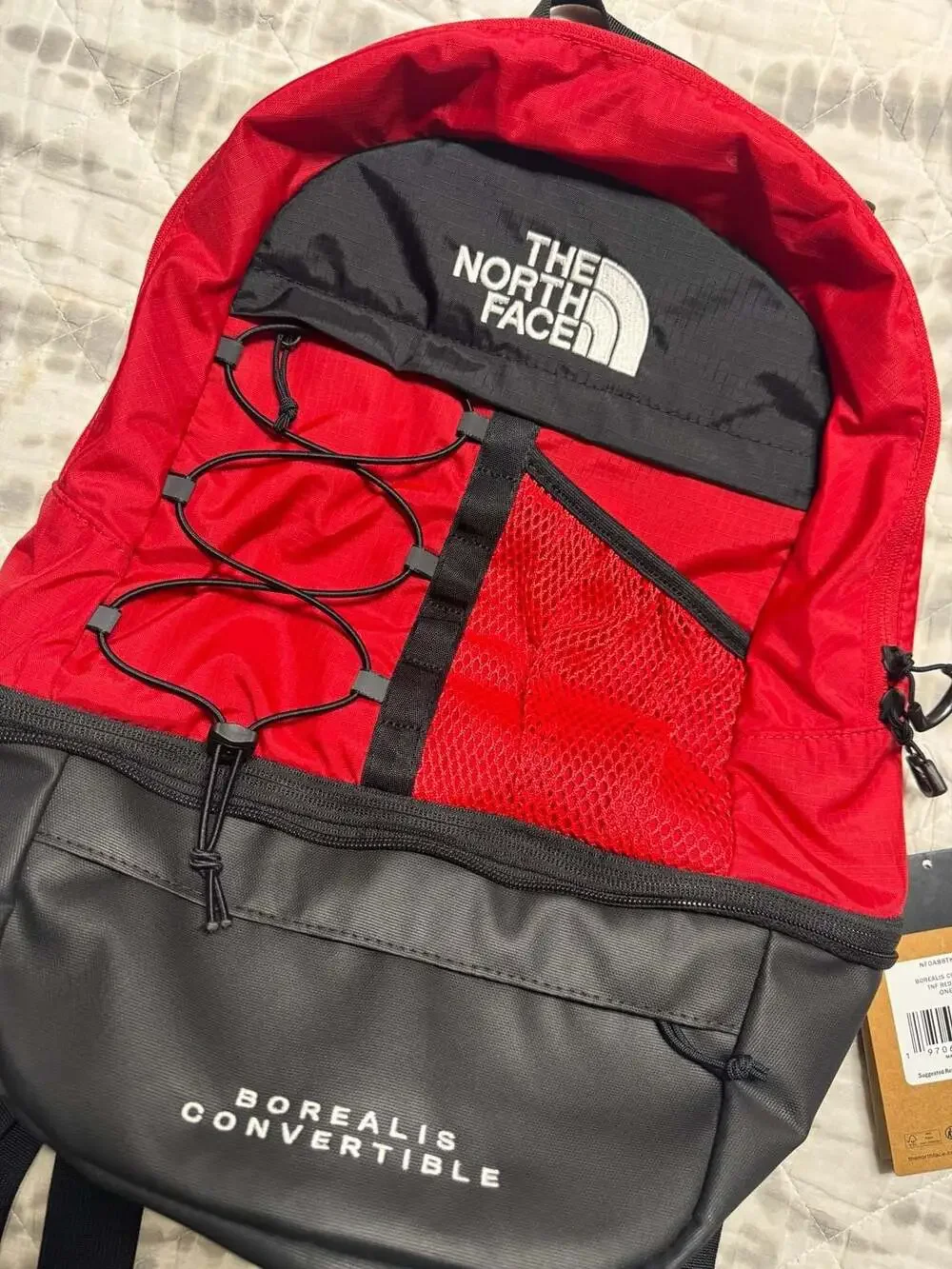 The North Face Borealis Convertible Backpack Fanny Pack Red Black